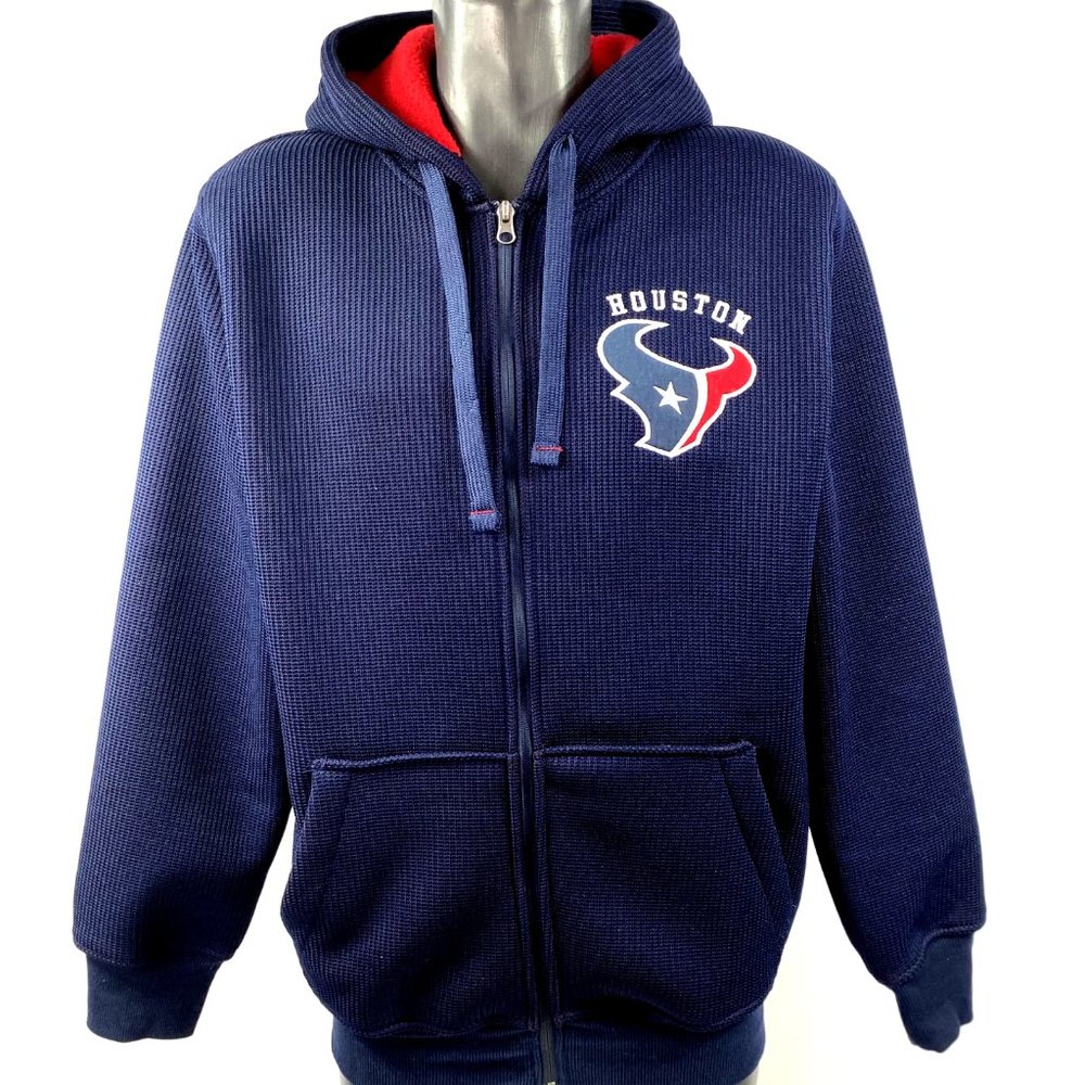 HOUSTON TEXANS NFL SHERPA LINED Full Zip Hoody M  XL 2X BLUE